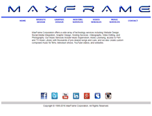 Tablet Screenshot of maxframe.com